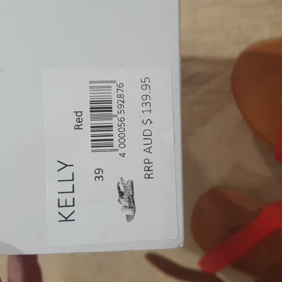 DIANA FERRARI Size 39 Size 8 Red sandals with bow - Picture 4 of 4